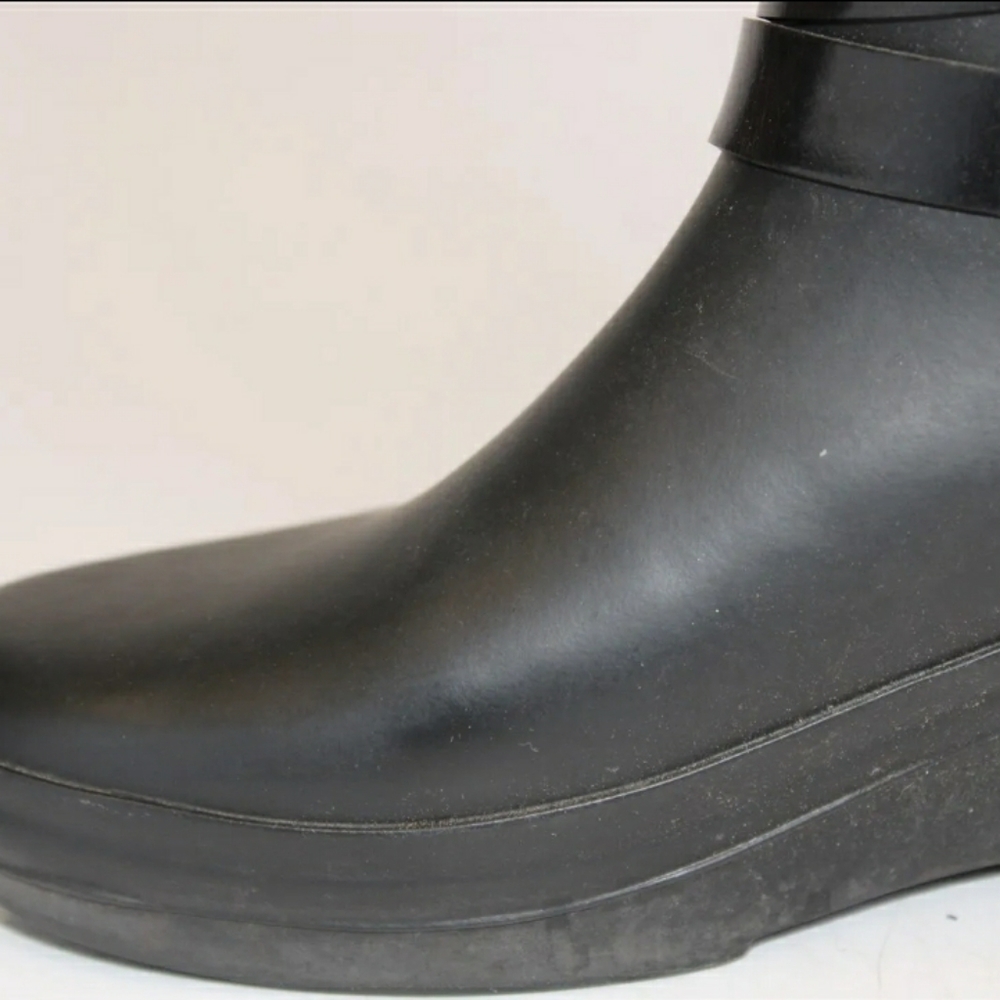 Hunter Andora Womens 5 Tall Black Rubber Wedge Waterproof Rain Boots - Picture 7 of 16